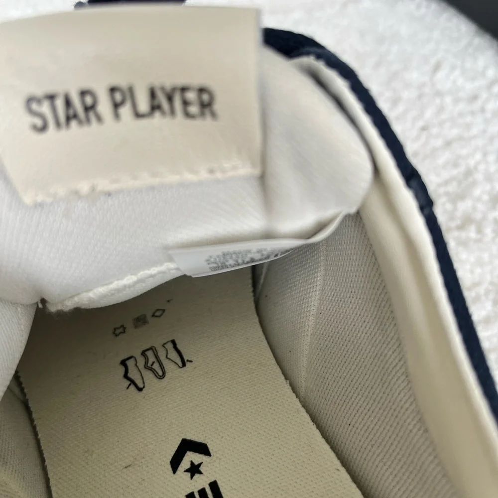 Converse Unisex Star Player 76 Ox Navy White Sneakers Men 10 Women 11.5 A11533C - Picture 11 of 12